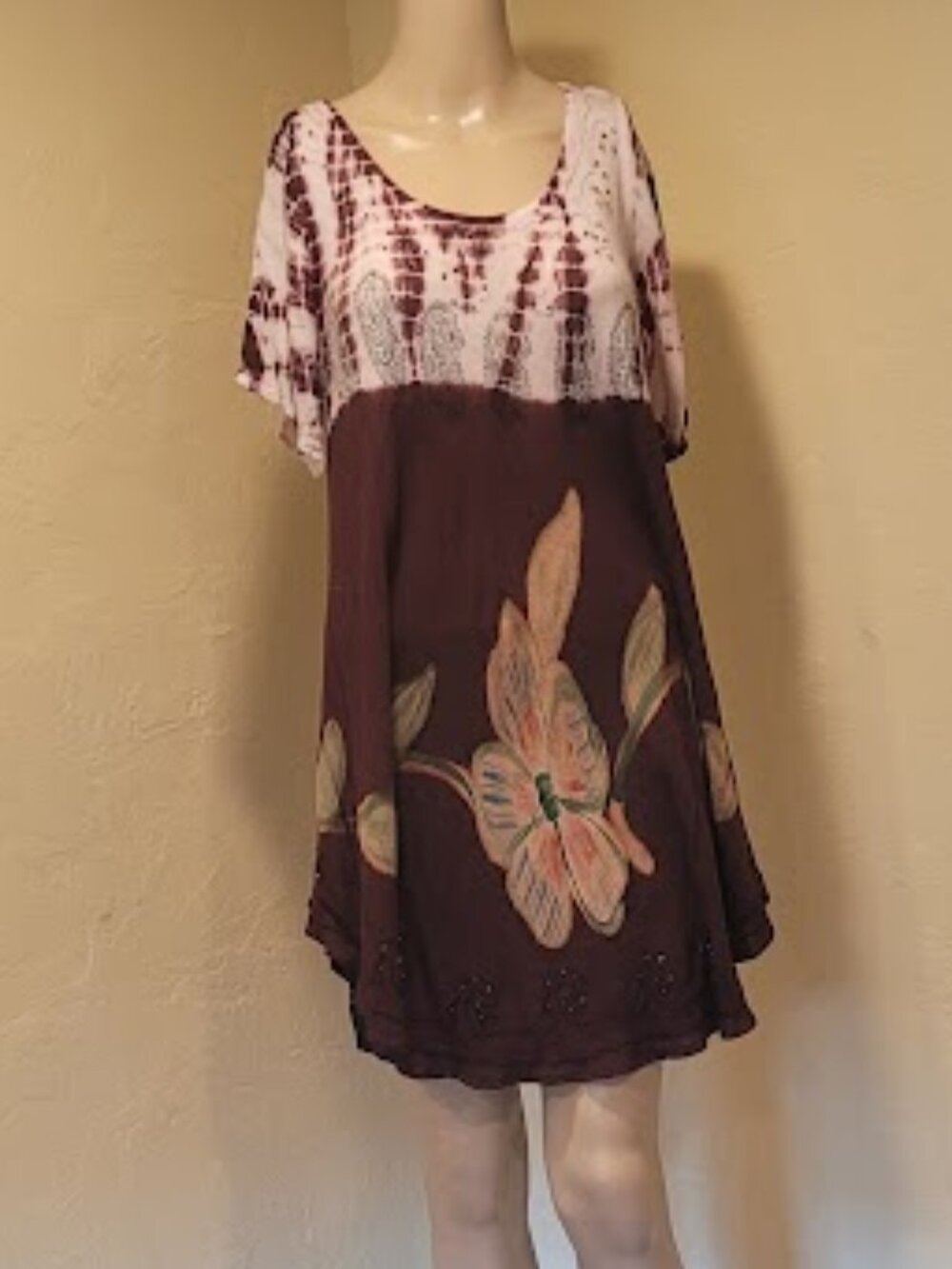 Zuriet by Hans Swing flowy tunic top/short dress with beautiful detailing